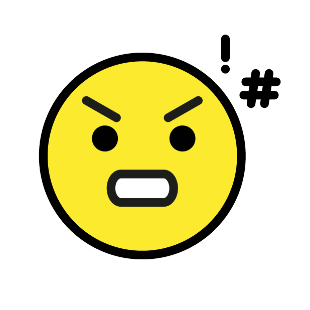 Face with Symbols on Mouth, the design in this release