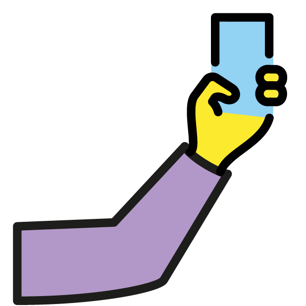 Selfie as drawn by OpenMoji in 1.0