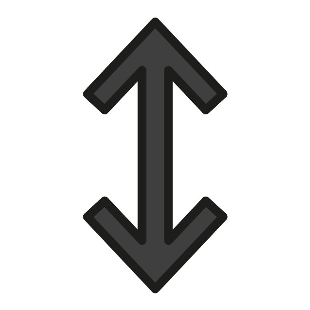 Up-Down Arrow as drawn by OpenMoji in 1.0