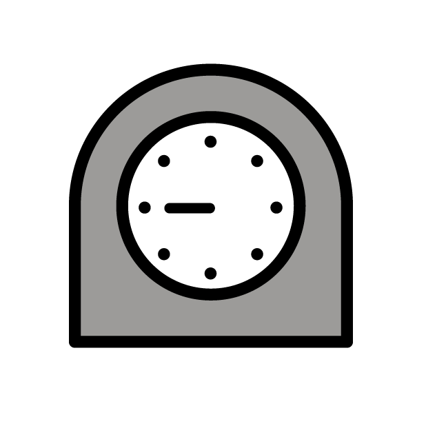 Timer Clock as drawn by OpenMoji in 1.0