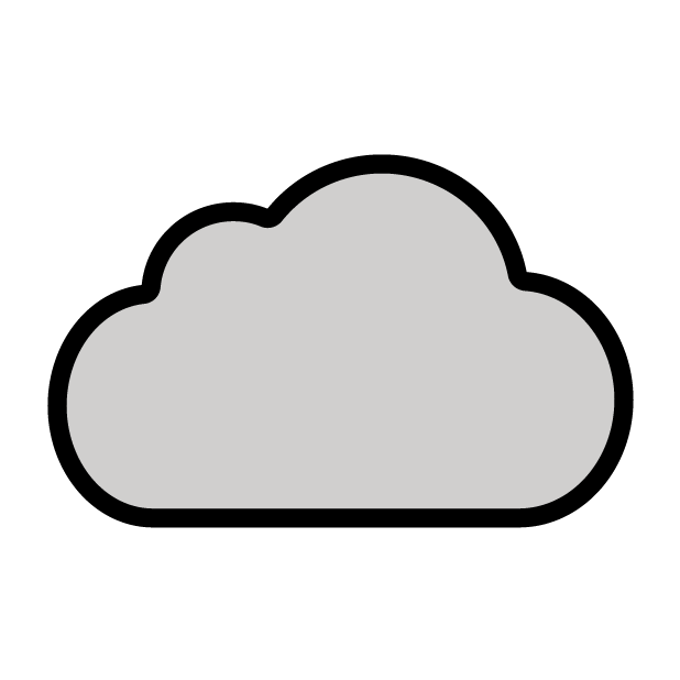 Cloud as drawn by OpenMoji in 1.0