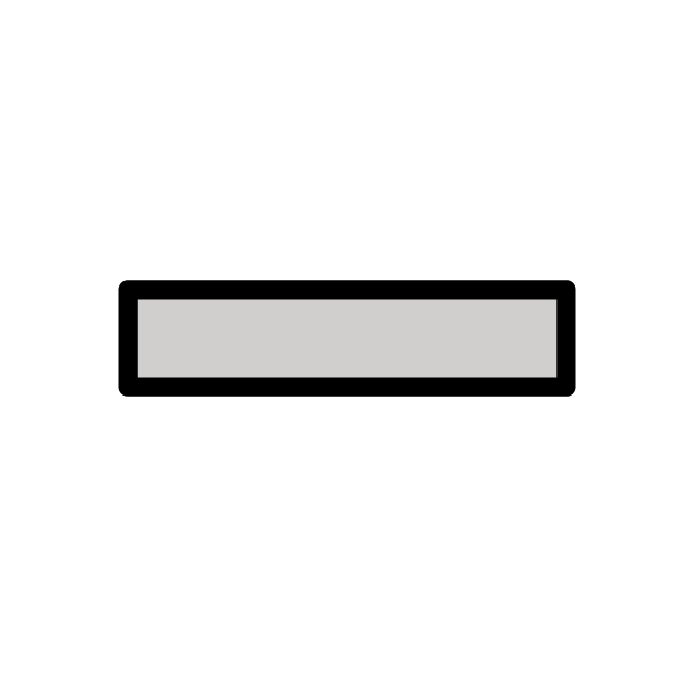 Minus as drawn by OpenMoji in 1.0