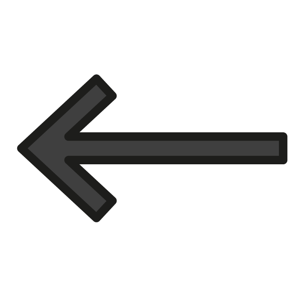 Left Arrow as drawn by OpenMoji in 1.0