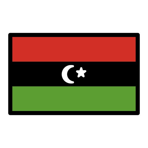 Flag: Libya as drawn by OpenMoji in 12.0