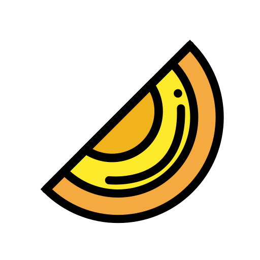Melon as drawn by OpenMoji in 12.0
