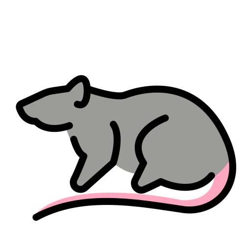 Rat as drawn by OpenMoji in 12.0
