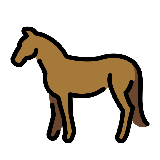Horse as drawn by OpenMoji in 12.0