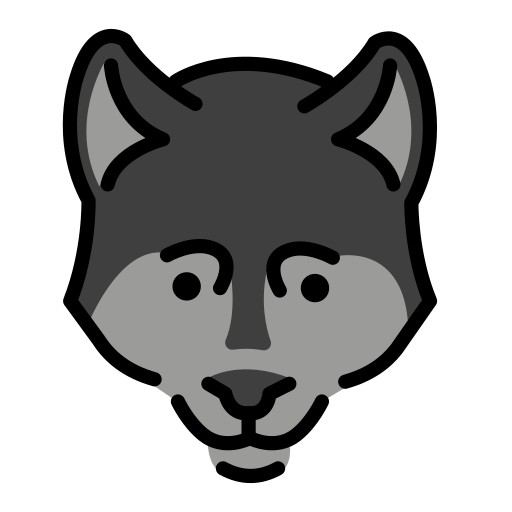 Wolf as drawn by OpenMoji in 12.0