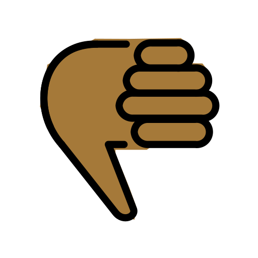 Thumbs Down: Medium-Dark Skin Tone, the design in this release