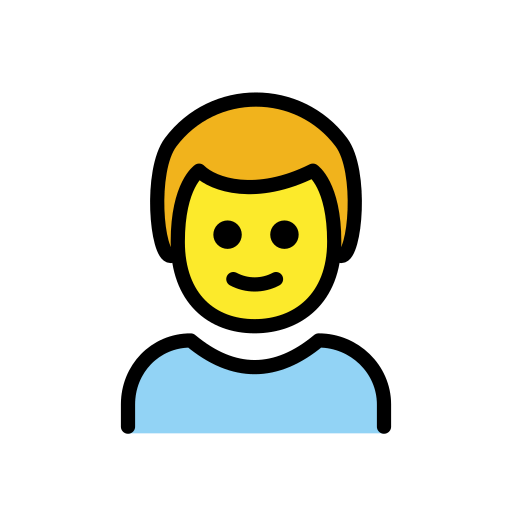 Boy as drawn by OpenMoji in 12.0