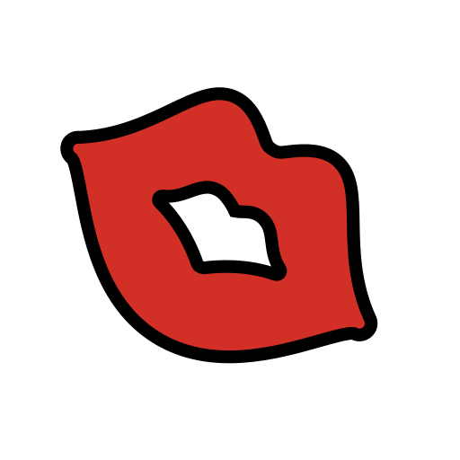 Kiss Mark as drawn by OpenMoji in 12.0