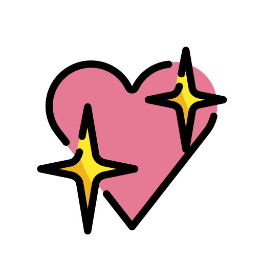 Sparkling Heart as drawn by OpenMoji in 12.0
