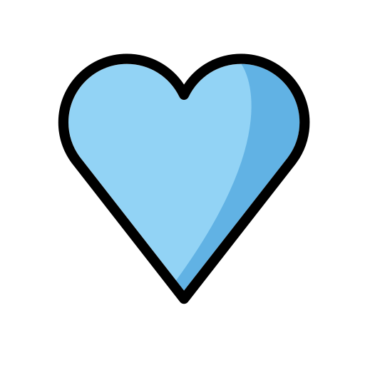Blue Heart as drawn by OpenMoji in 12.0
