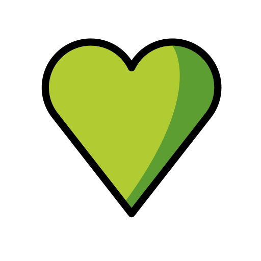Green Heart as drawn by OpenMoji in 12.0