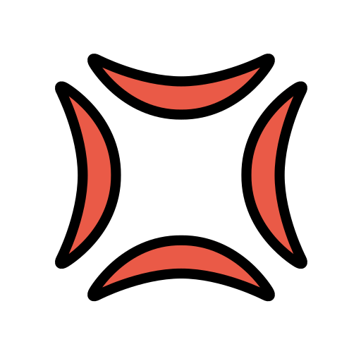 Anger Symbol as drawn by OpenMoji in 12.0