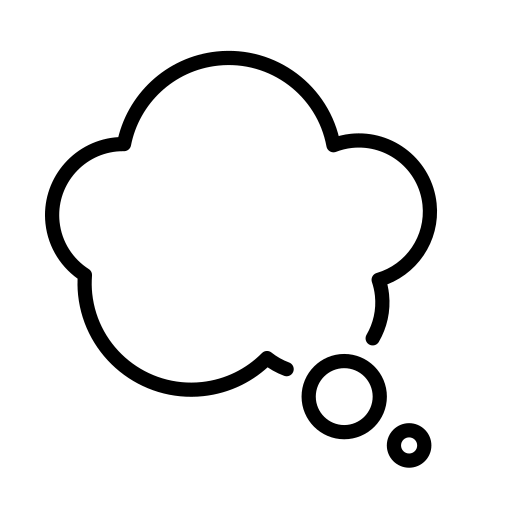 Thought Balloon as drawn by OpenMoji in 12.0