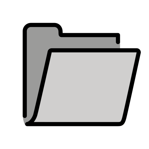 Open File Folder as drawn by OpenMoji in 12.0