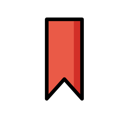 Bookmark as drawn by OpenMoji in 12.0