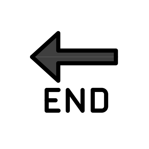 END Arrow as drawn by OpenMoji in 12.0
