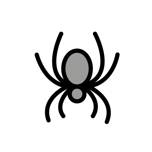 Spider as drawn by OpenMoji in 12.0