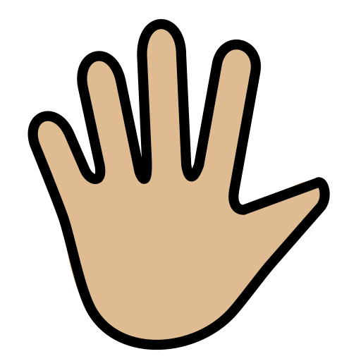 Hand with Fingers Splayed: Medium-Light Skin Tone, the design in this release