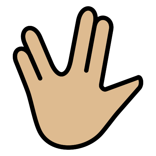 Vulcan Salute: Medium-Light Skin Tone, the design in this release