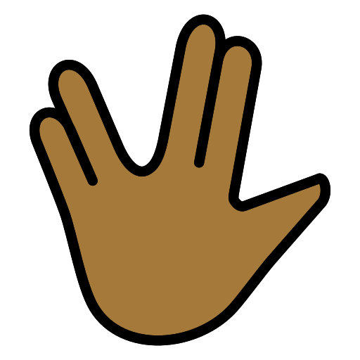 Vulcan Salute: Medium-Dark Skin Tone, the design in this release