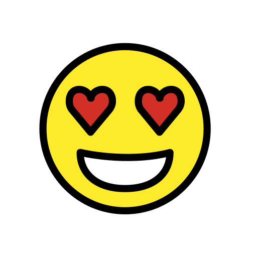Smiling Face with Heart-Eyes, the previous design