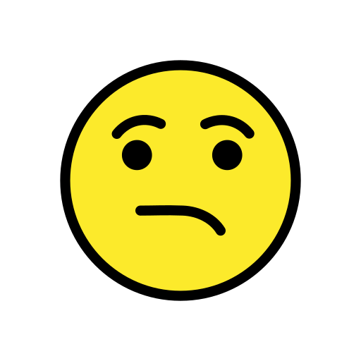 Unamused Face as drawn by OpenMoji in 12.0