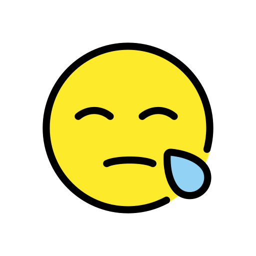 Schläfriges Gesicht as drawn by OpenMoji in 12.0