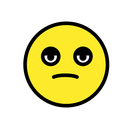 Müdes Gesicht as drawn by OpenMoji in 12.0