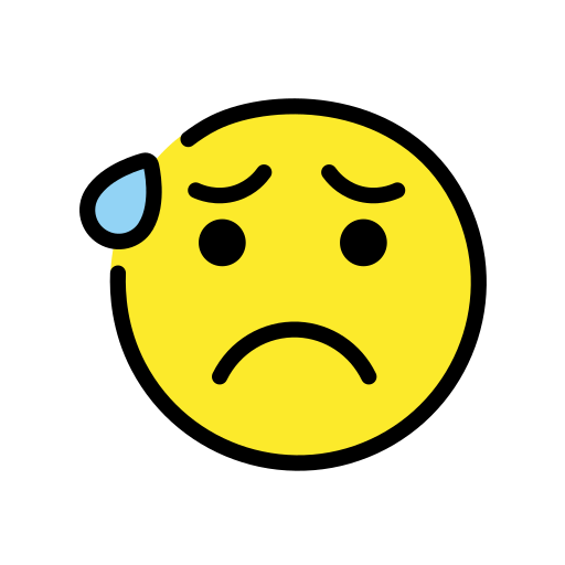 Anxious Face with Sweat, the previous design