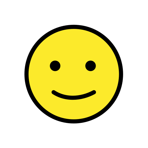 Leicht Lächelndes Gesicht as drawn by OpenMoji in 12.0