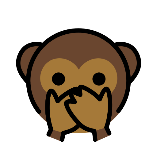 Non Parlo as drawn by OpenMoji in 12.0