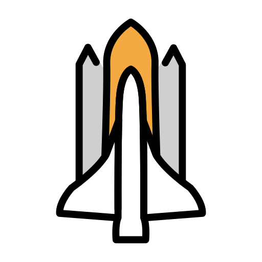 Rocket as drawn by OpenMoji in 12.0
