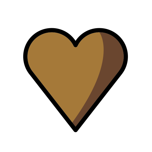 Brown Heart as drawn by OpenMoji in 12.0