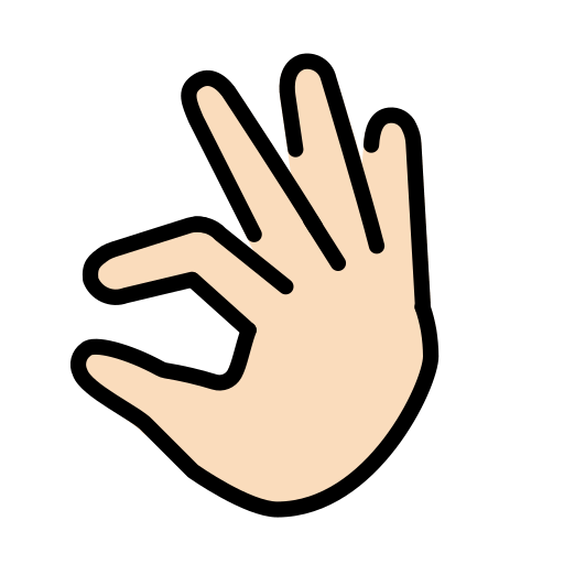 Pinching Hand: Light Skin Tone, the design in this release