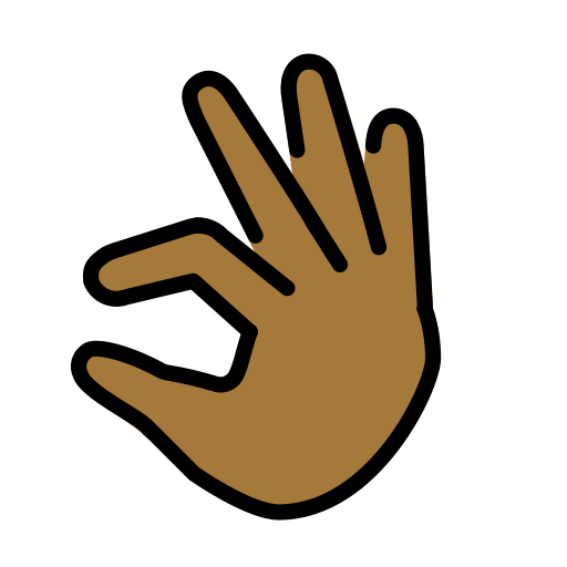 Pinching Hand: Medium-Dark Skin Tone, the design in this release