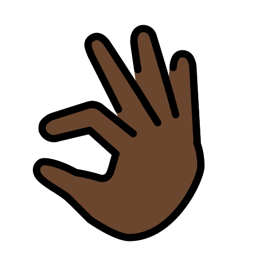 Pinching Hand: Dark Skin Tone, the design in this release