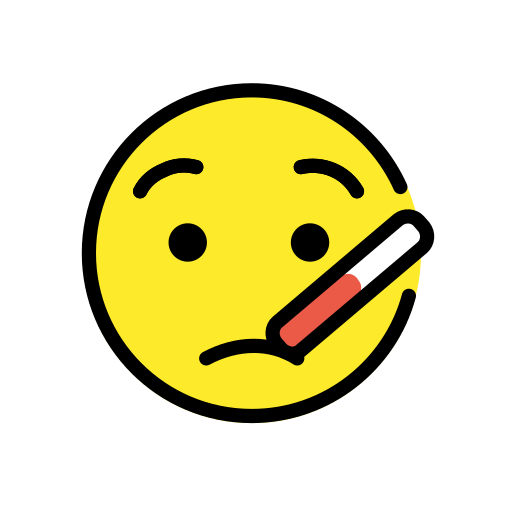 Face with Thermometer, the previous design