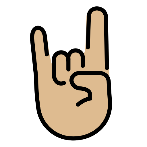 Sign of the Horns: Medium-Light Skin Tone, the design in this release