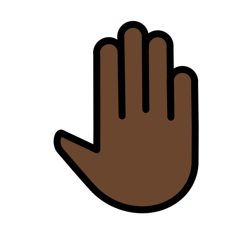 Raised Back of Hand: Dark Skin Tone, the design in this release