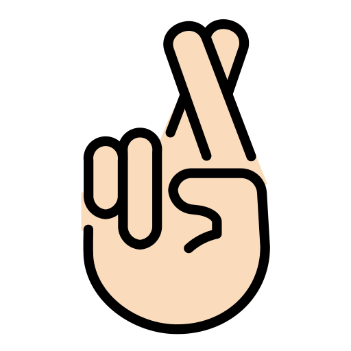 Crossed Fingers: Light Skin Tone, the design in this release