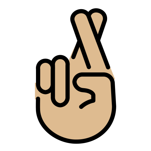 Crossed Fingers: Medium-Light Skin Tone, the design in this release