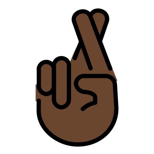 Crossed Fingers: Dark Skin Tone, the design in this release