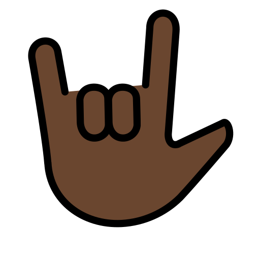 Love-You Gesture: Dark Skin Tone, the design in this release