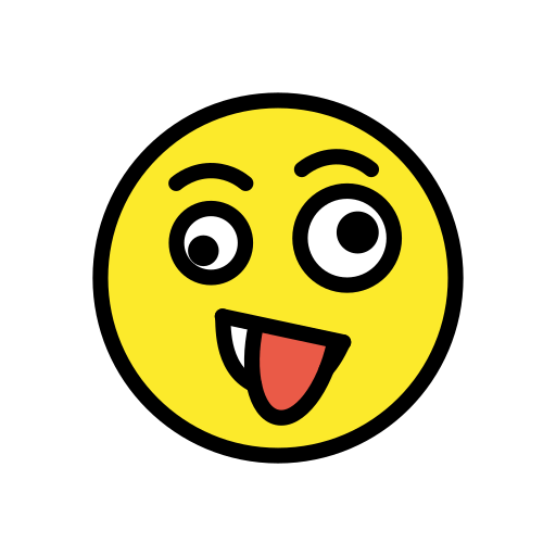 Zany Face as drawn by OpenMoji in 12.0
