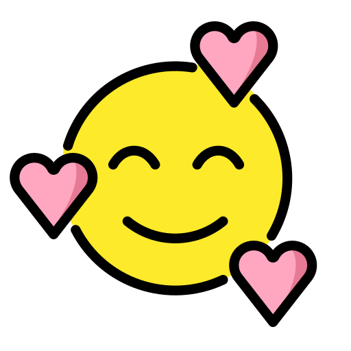 Smiling Face with Hearts, the previous design