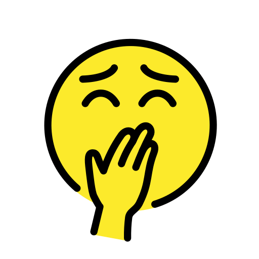 Yawning Face as drawn by OpenMoji in 12.0