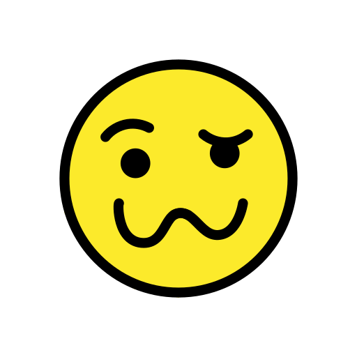 Schwindeliges Gesicht as drawn by OpenMoji in 12.0